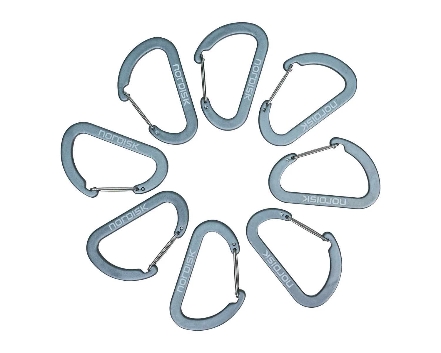Aluminiumhaken L (8 Stück) - Karabiner | Matt Silver - Image 2