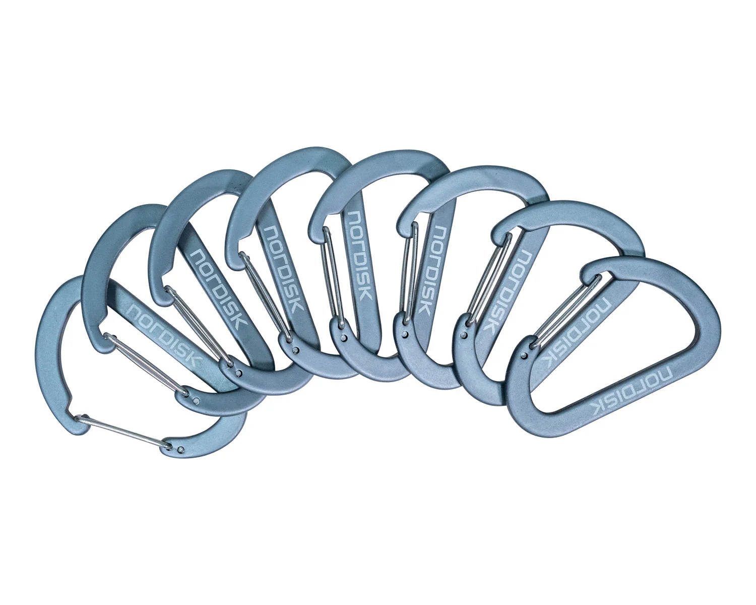 Aluminiumhaken L (8 Stück) - Karabiner | Matt Silver - Image 3