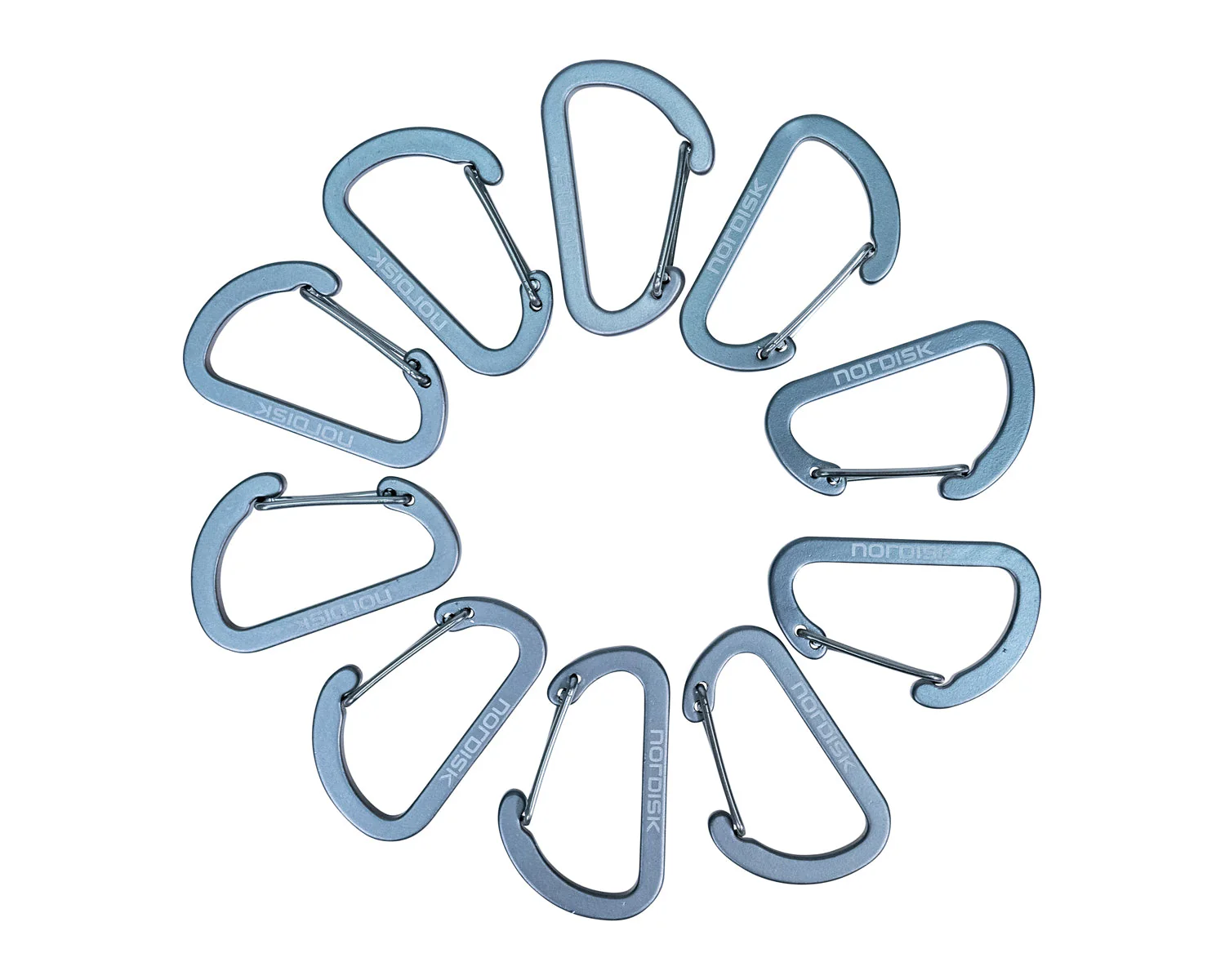 Aluminiumhaken S (10 Stück) - Karabiner | Matt Silver - Image 2