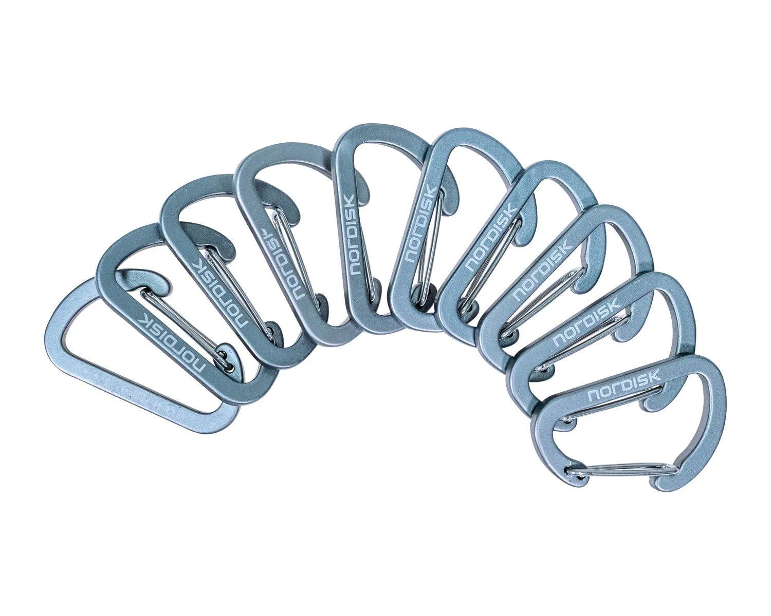 Aluminiumhaken S (10 Stück) - Karabiner | Matt Silver - Image 3