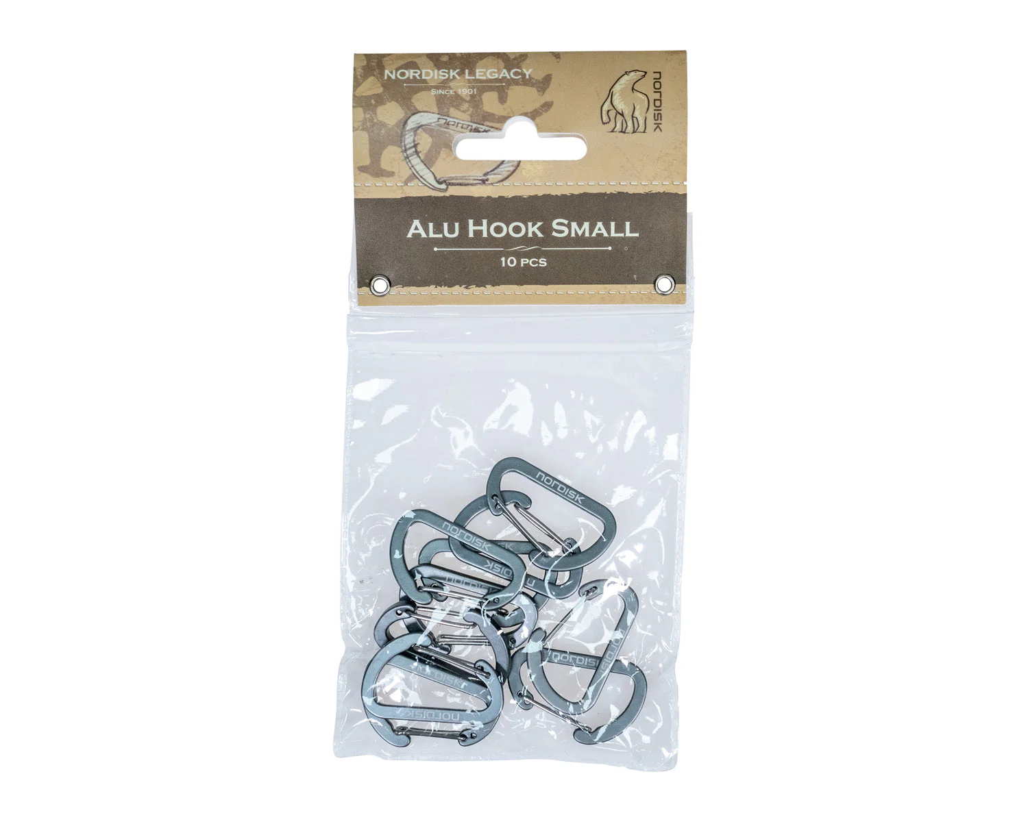 Aluminiumhaken S (10 Stück) - Karabiner | Matt Silver - Image 4