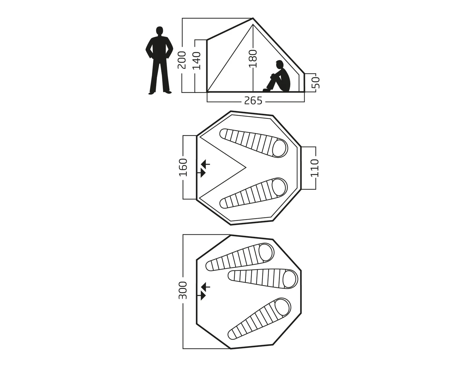 Asgard 7.1 Glamping Zelt - 7.1 m² | 3 Personen | Sandshell - Image 5