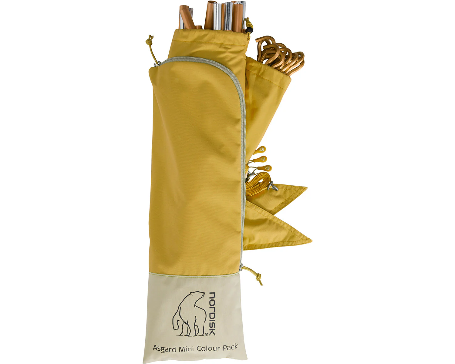 Asgard Tech Mini Glamping Zelt Incl. Colour Pack - 2 Personen | Mustard Yellow - Image 32