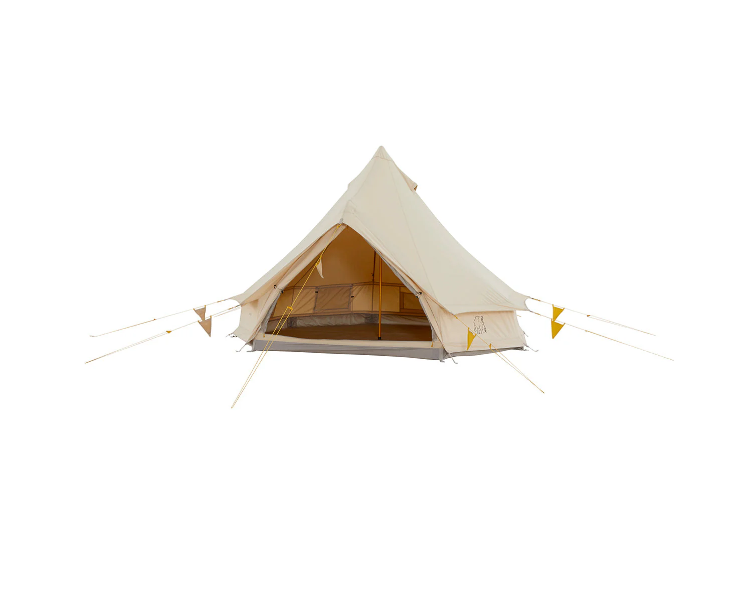 Asgard Tech Mini Glamping Zelt Incl. Colour Pack - 2 Personen | Mustard Yellow - Image 6