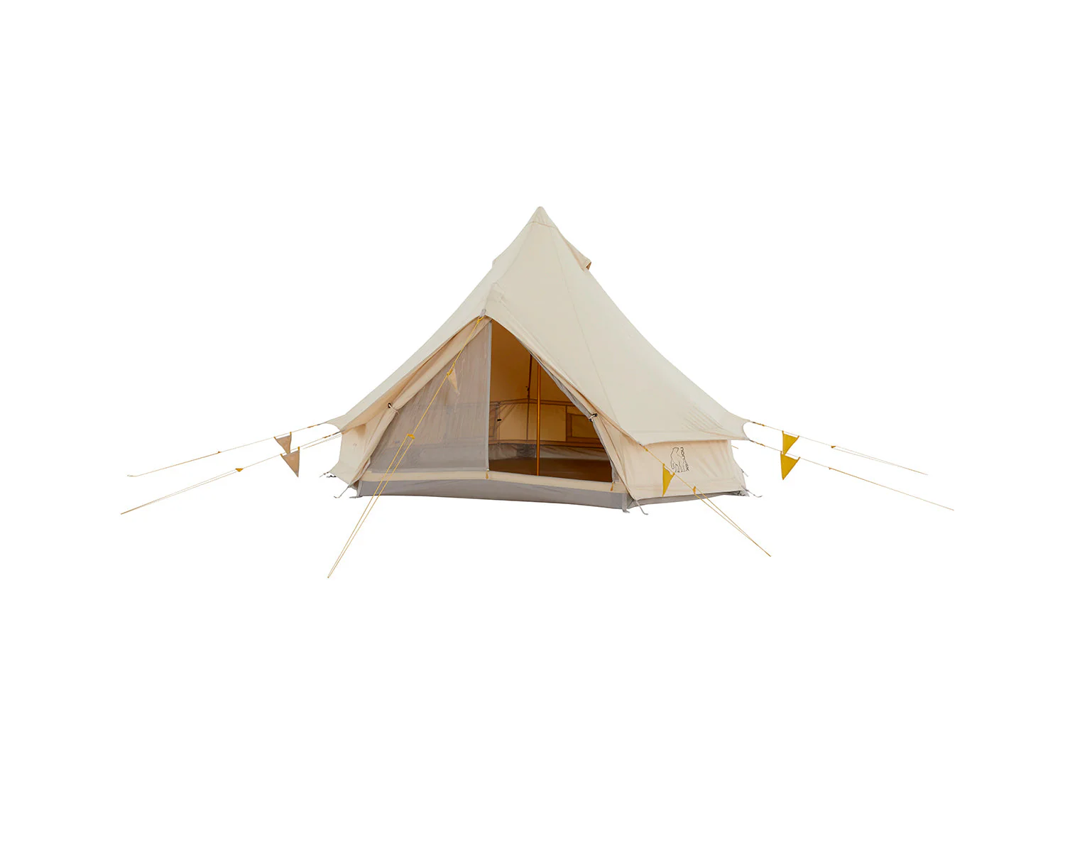 Asgard Tech Mini Glamping Zelt Incl. Colour Pack - 2 Personen | Mustard Yellow - Image 7