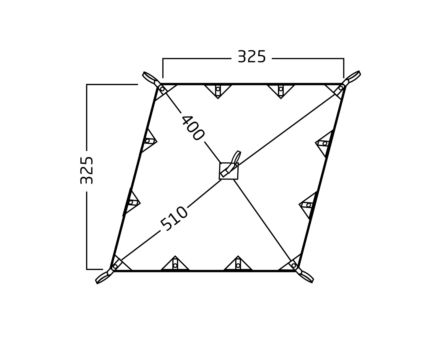 Kari 10 Diamond Baumwolle-Tarp - 10 m² | Sandshell - Image 11