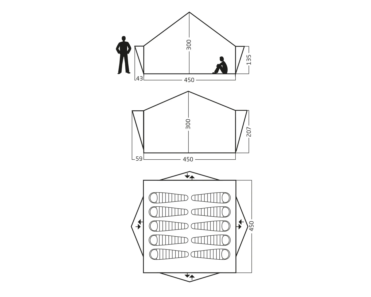 Midgard 20 Glamping Zelt - 20 m² | 10 Personen | Sandshell - Image 11