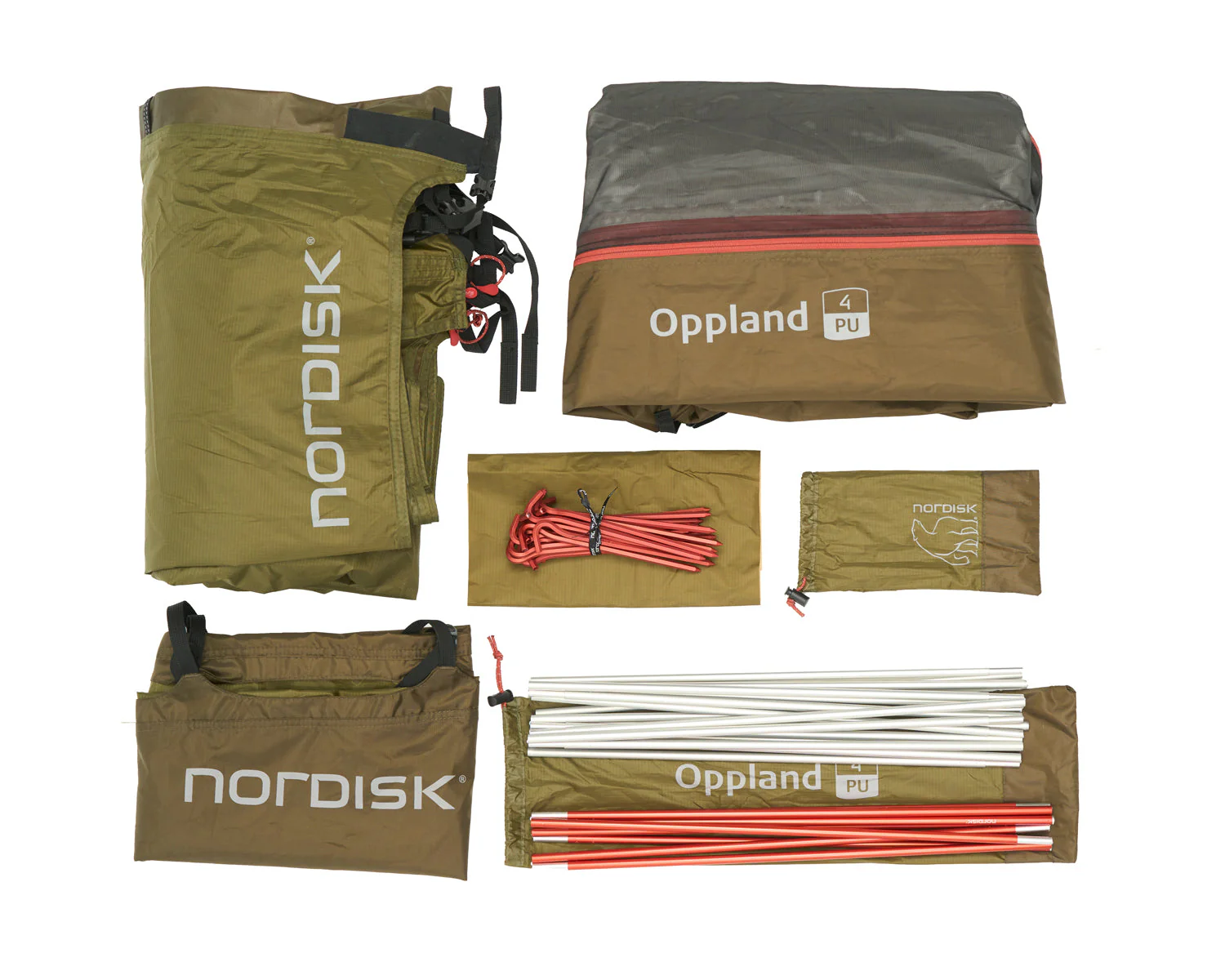 Oppland 4 PU Zelt - 4 Personen | Dark Olive - Image 14