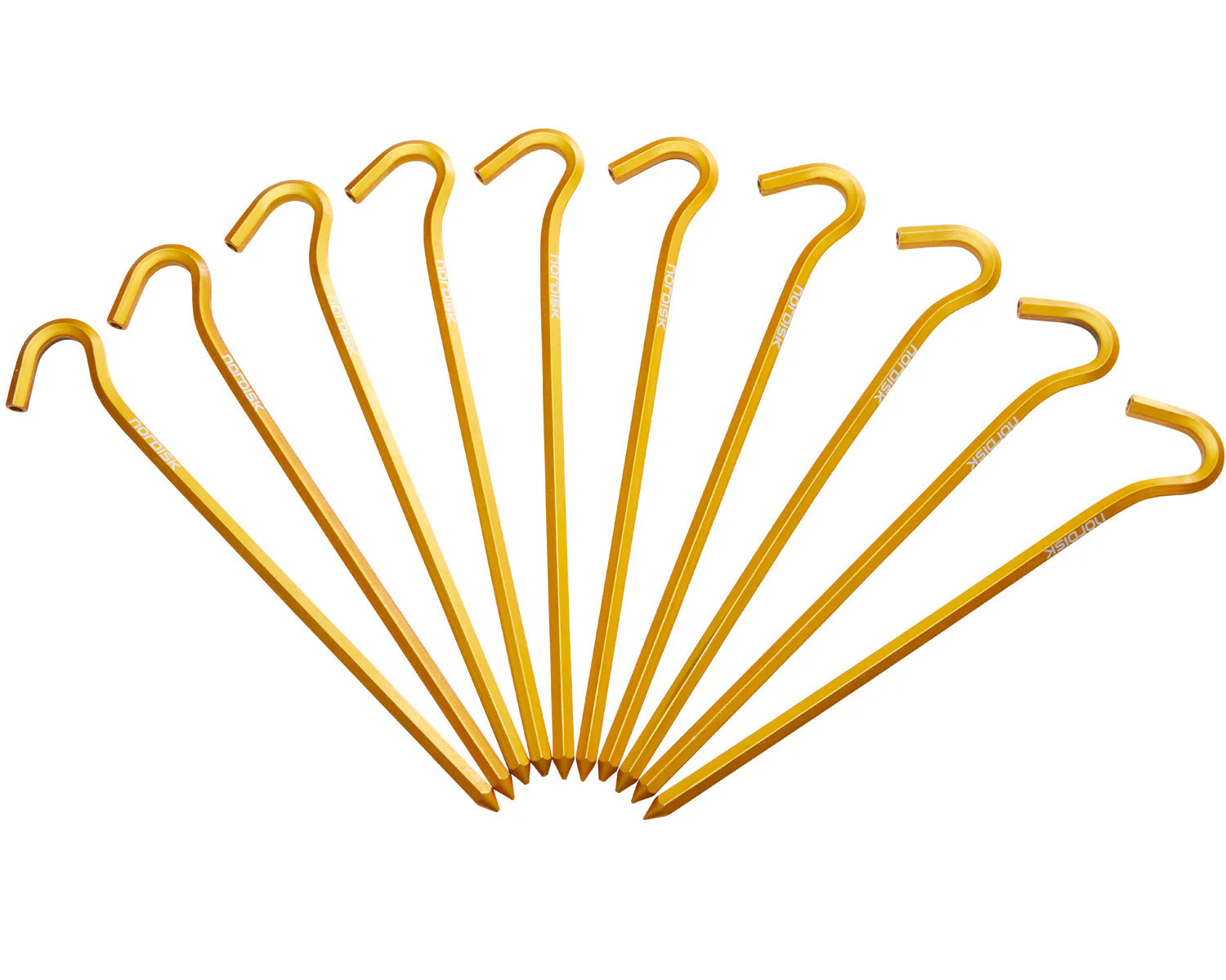 Aluminium Skewer Pegs (10 Stück) - Heringe | Mustard Yellow - Image 3