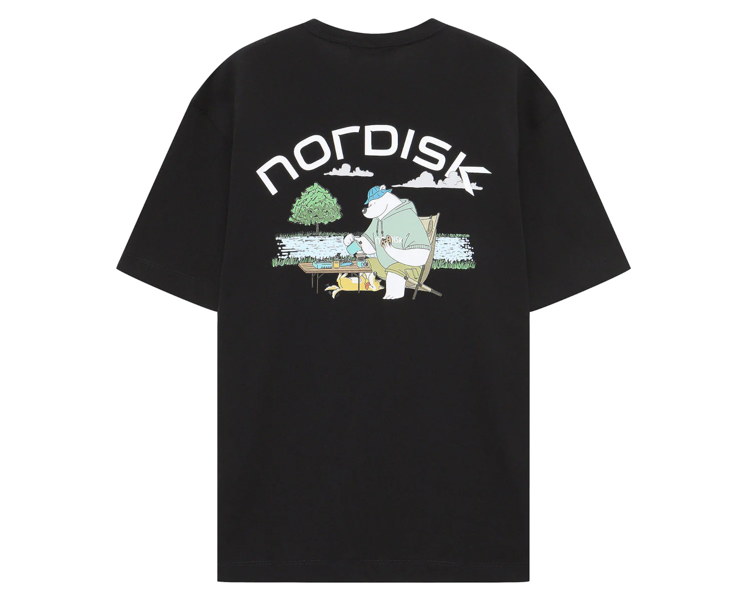 Tea Time Cartoon Eisbär T-Shirt Unisex - Black - Image 2
