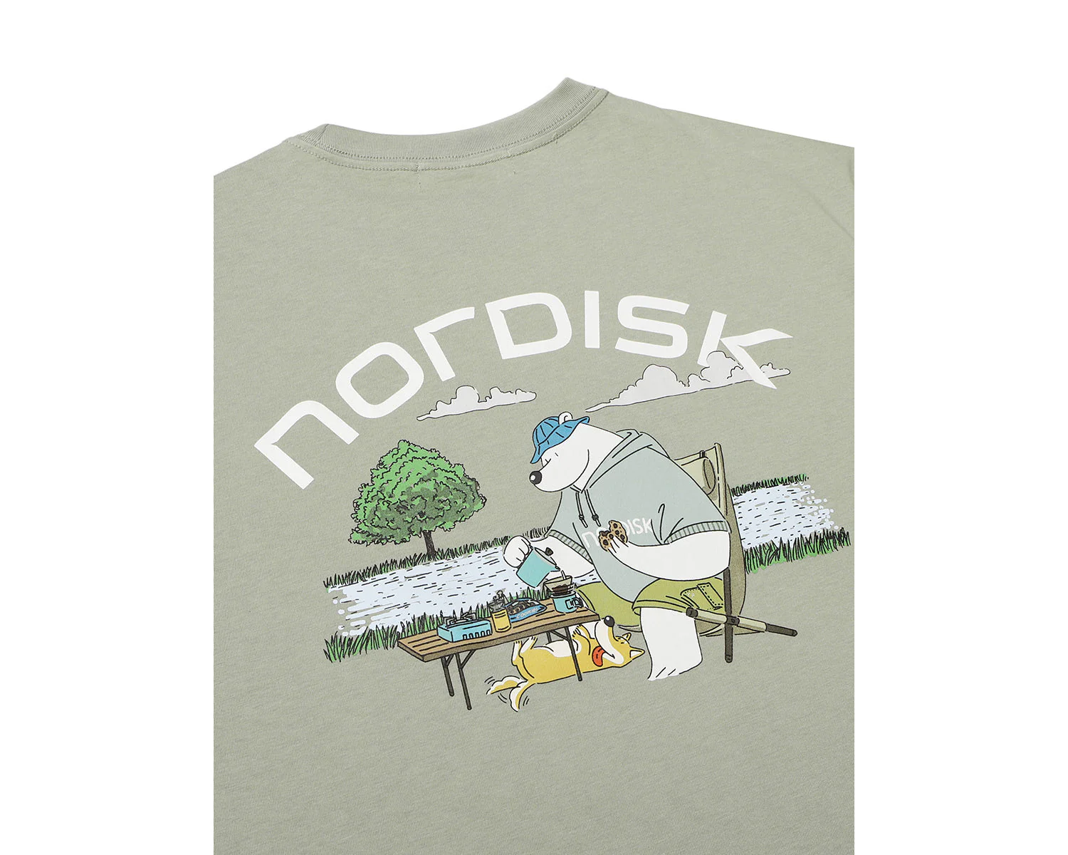Tea Time Cartoon EisbÀr T-Shirt Unisex - Khaki - Image 8