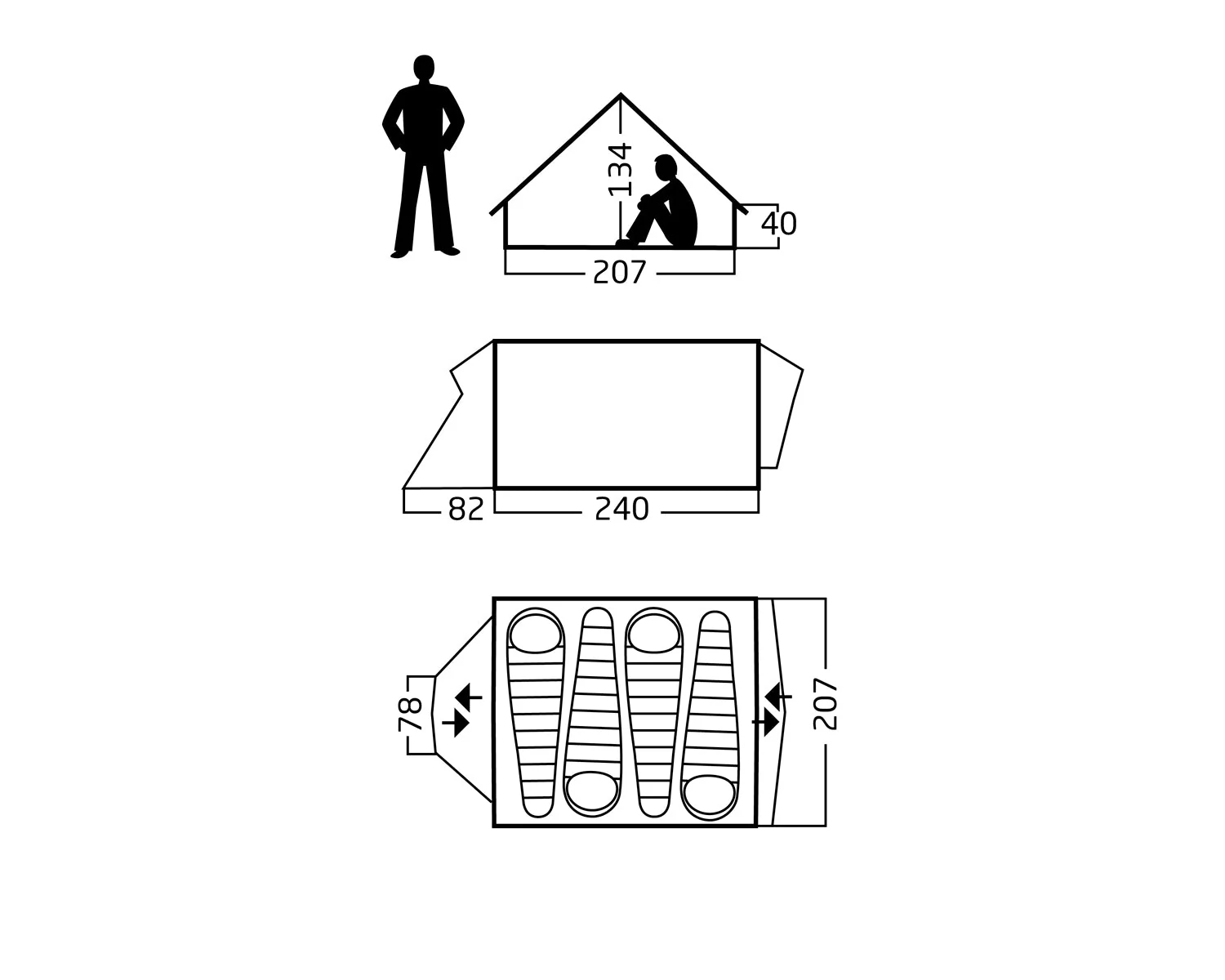 Vimur 4.8 Glamping Zelt - 4.8 m² | 4 person | Sandshell - Image 10