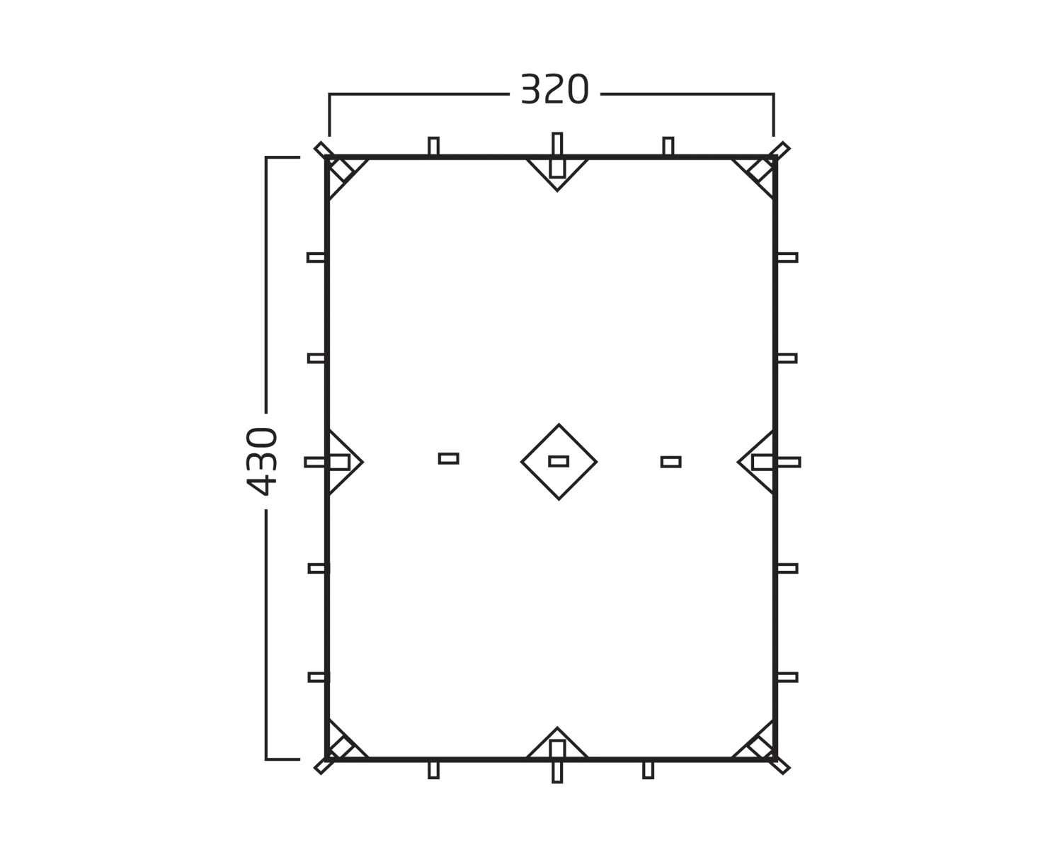 Voss 14 SI Tarp - 14 m² | Forest Green - Image 10
