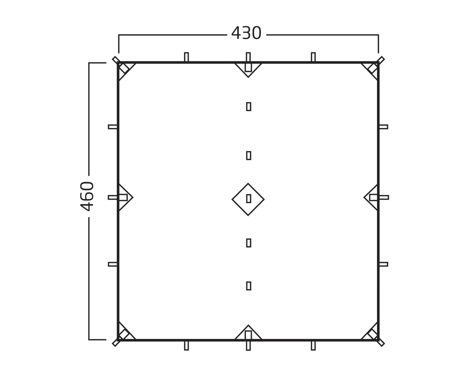 Voss 20 PU Tarp - 20 m² | Dark Olive - Image 11