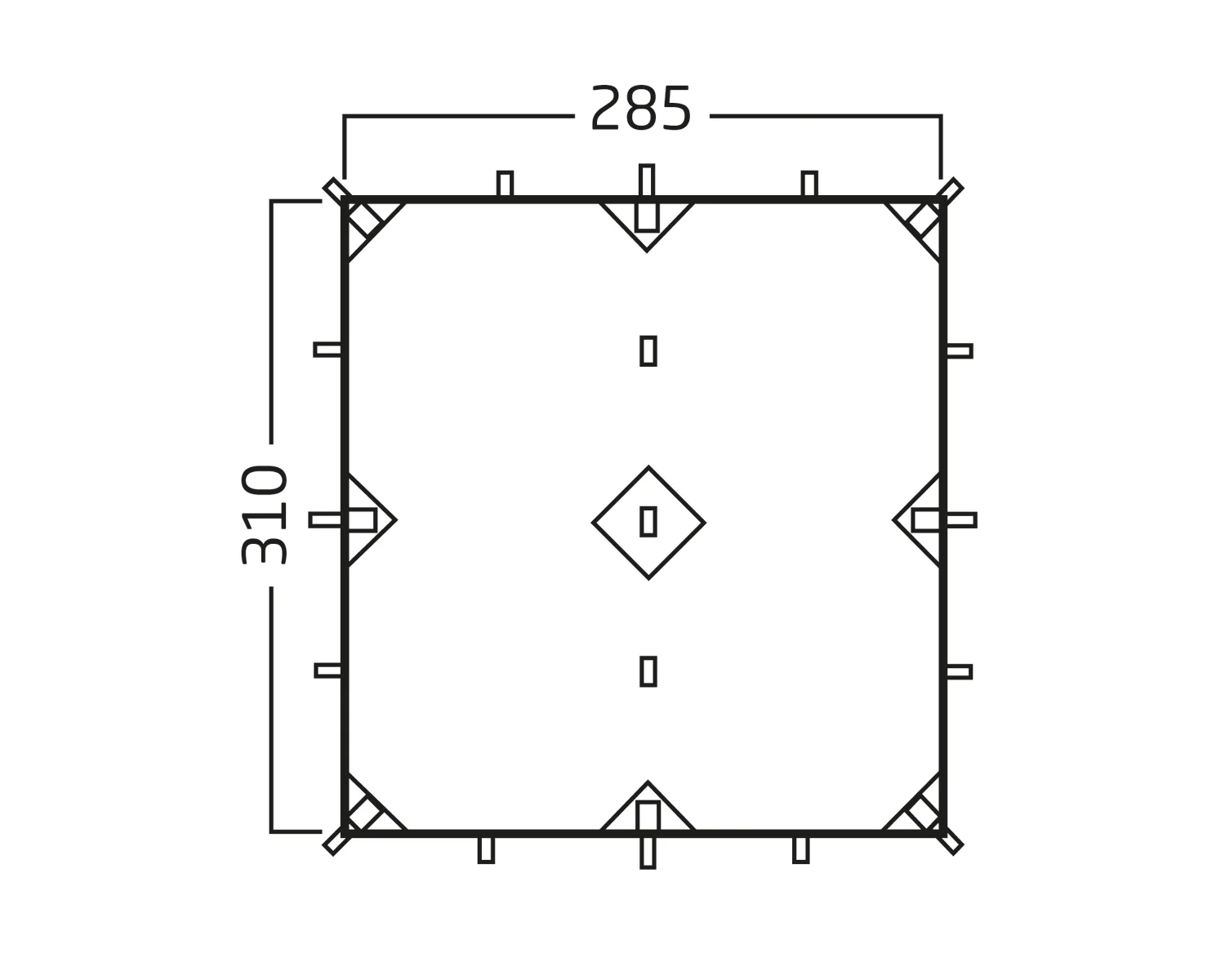 Voss 9 PU Tarp - 9 m² | Dark Olive - Image 12
