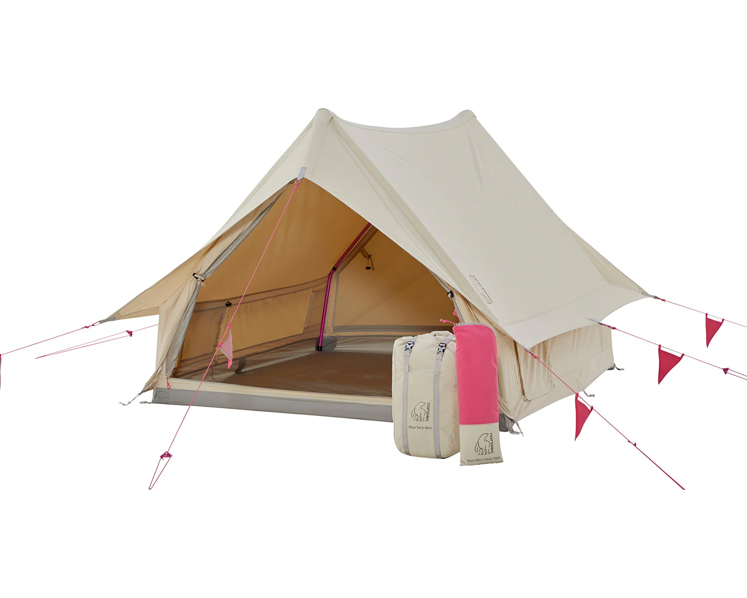 Ydun Tech Mini Glamping Zelt Incl. Colour Pack - 2 Personen | Azalea Cherry Pink