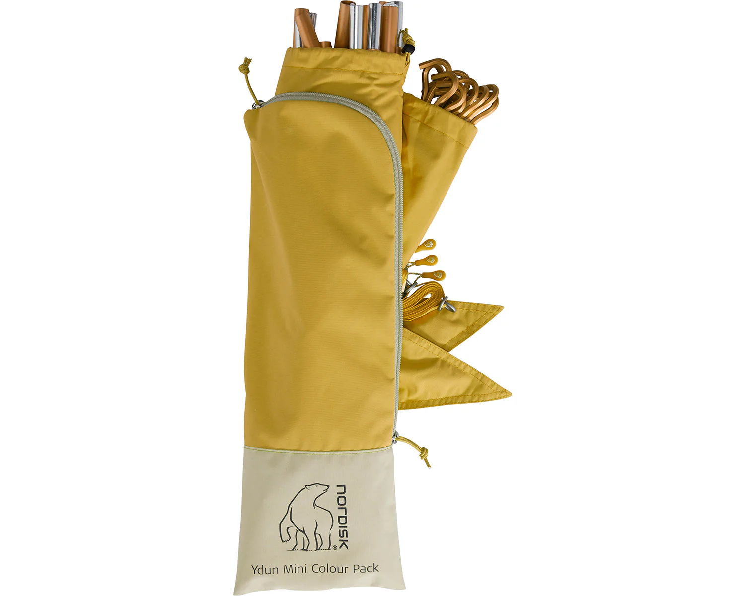 Ydun Tech Mini Glamping Zelt Incl. Colour Pack - 2 Personen | Mustard Yellow - Image 22